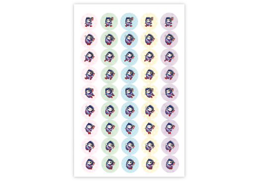 い~わくん丸シール